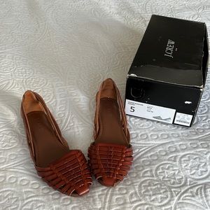 J.CREW Leather Huarache Sandal Flats Size 5